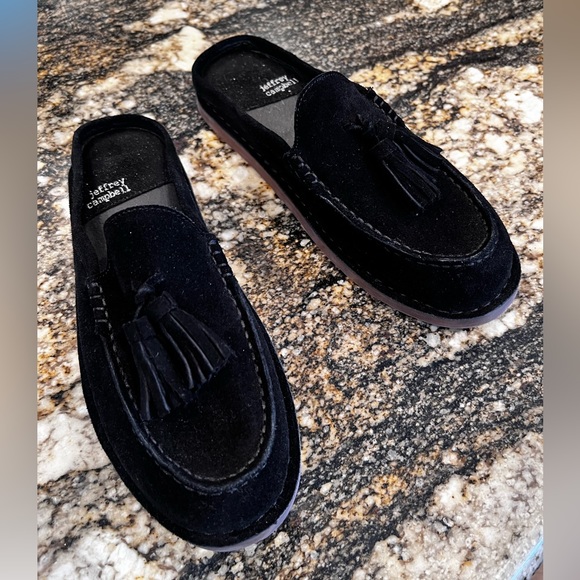 Jeffrey Campbell Tassel Mule Black Soft Suede NEW no box - Picture 6 of 10